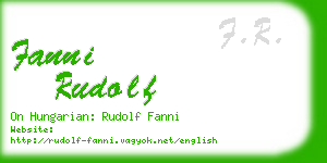 fanni rudolf business card